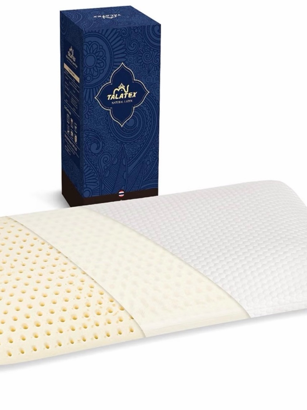 TALATEX Natural Latex Pillow - White/Cream